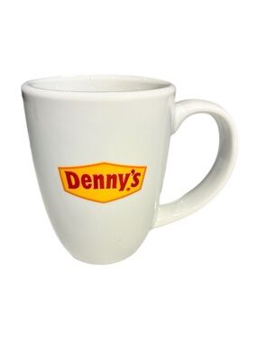 Oneida White Ceramic Mug with Yellow and Red Denny's Logo